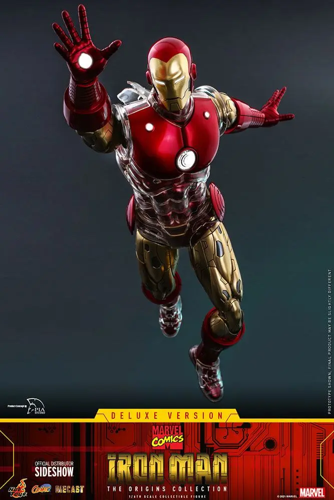 Marvel The Origins Collection Comic Masterpiece Actionfigur 1/6 Iron Man Deluxe Version 33 cm Produktfoto