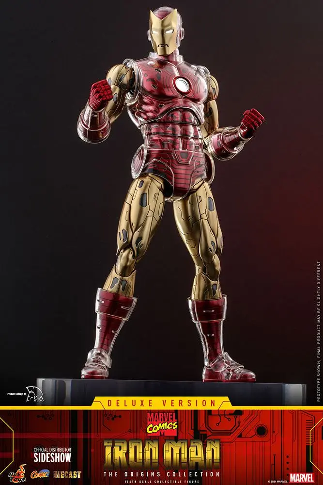 Marvel The Origins Collection Comic Masterpiece Actionfigur 1/6 Iron Man Deluxe Version 33 cm Produktfoto