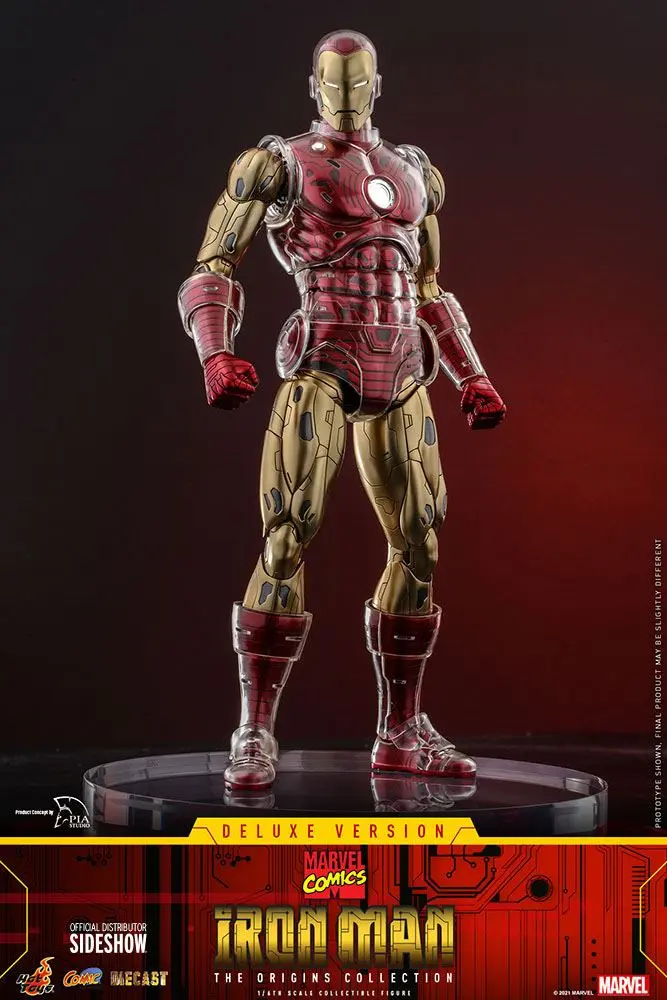Marvel The Origins Collection Comic Masterpiece Actionfigur 1/6 Iron Man Deluxe Version 33 cm Produktfoto