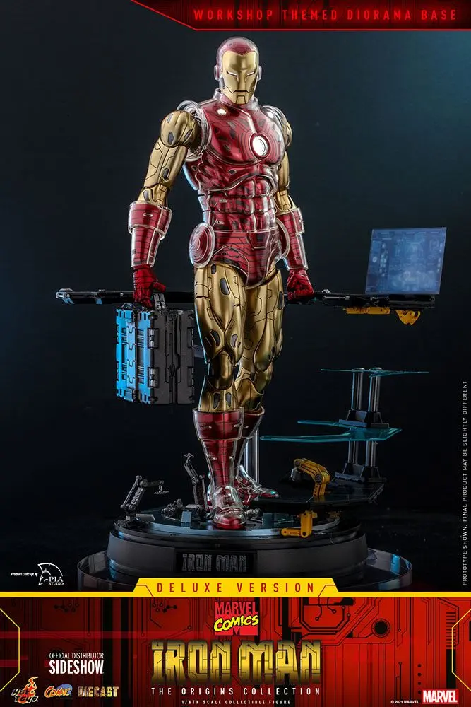 Marvel The Origins Collection Comic Masterpiece Actionfigur 1/6 Iron Man Deluxe Version 33 cm Produktfoto