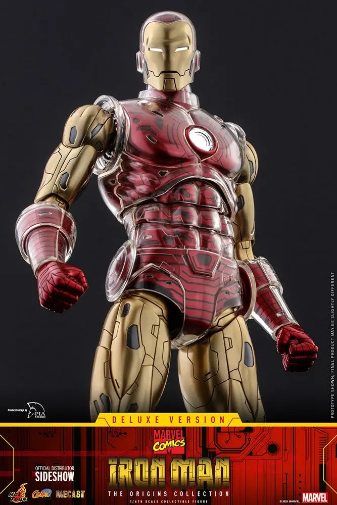 Marvel The Origins Collection Comic Masterpiece Actionfigur 1/6 Iron Man Deluxe Version 33 cm Produktfoto
