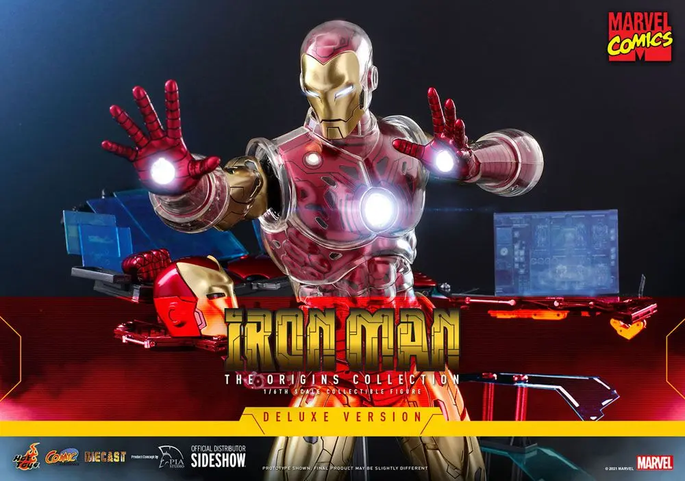 Marvel The Origins Collection Comic Masterpiece Actionfigur 1/6 Iron Man Deluxe Version 33 cm Produktfoto