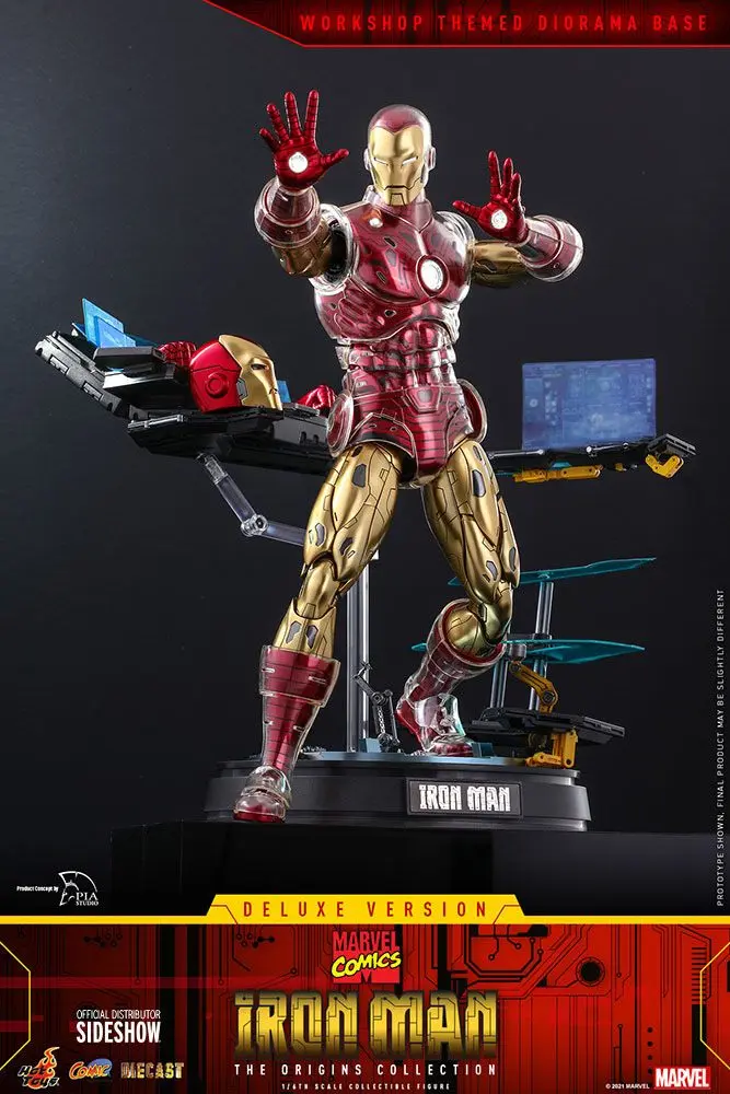 Marvel The Origins Collection Comic Masterpiece Actionfigur 1/6 Iron Man Deluxe Version 33 cm Produktfoto