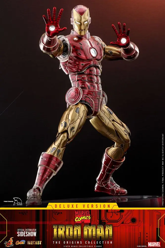 Marvel The Origins Collection Comic Masterpiece Actionfigur 1/6 Iron Man Deluxe Version 33 cm Produktfoto