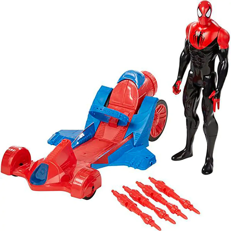 Marvel Titan Hero Series Spiderman Figur + Fahrzeug termékfotó