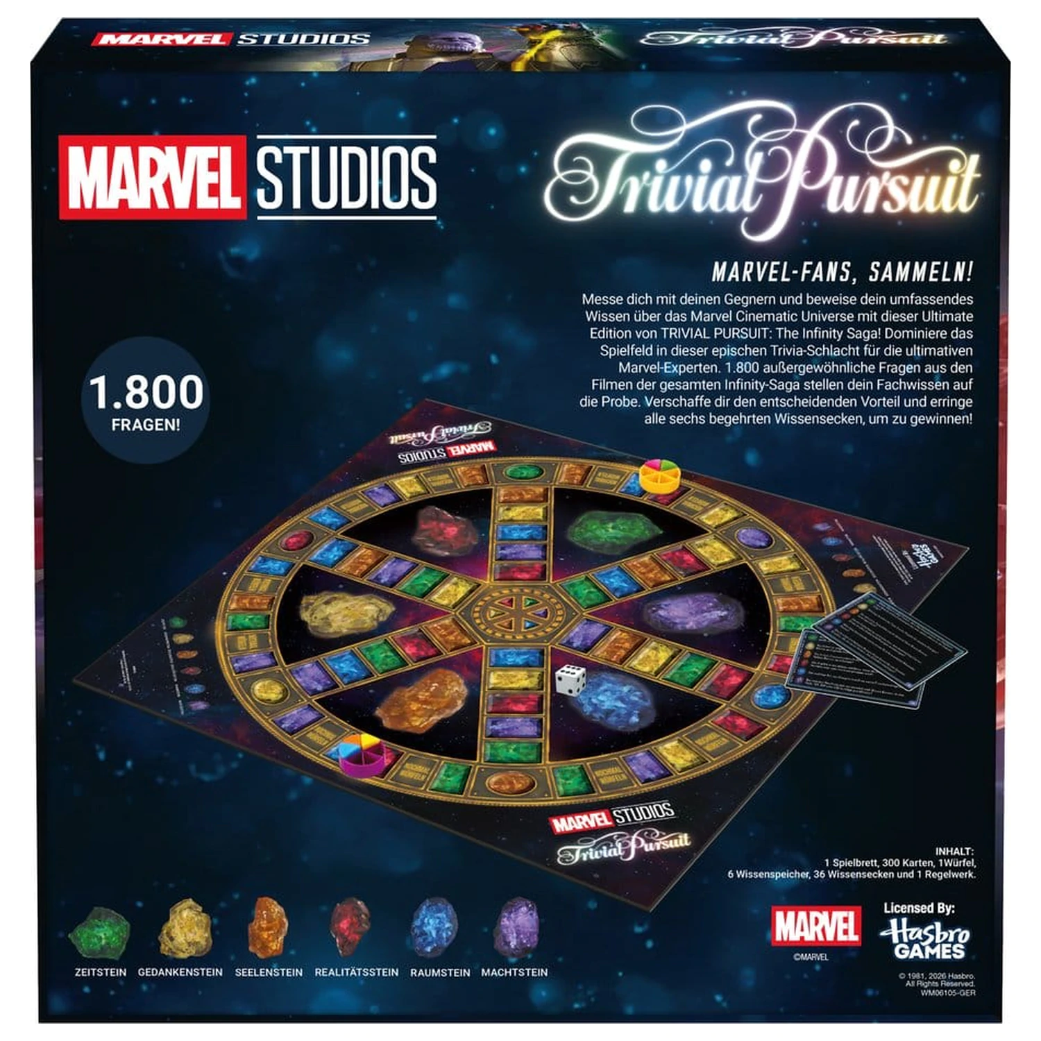 Marvel Brettspiel Trivial Pursuit Universe XL *Deutsche Version* Produktfoto