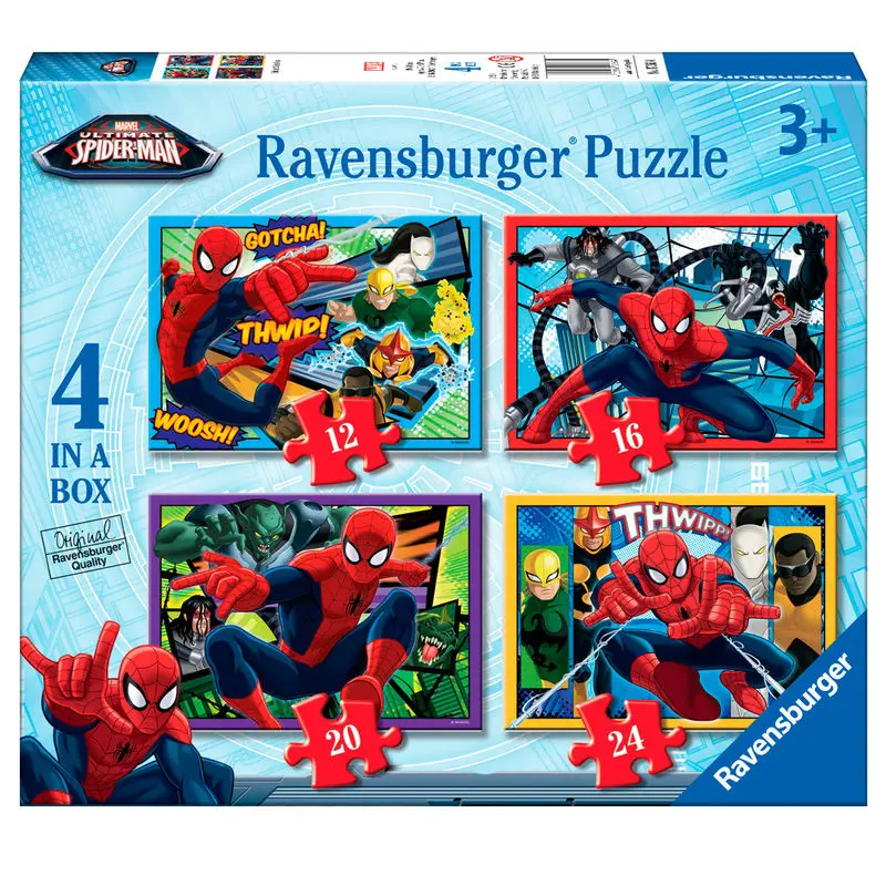 Marvel Ultimate Spiderman puzzle 12+16+20+24pcs Produktfoto