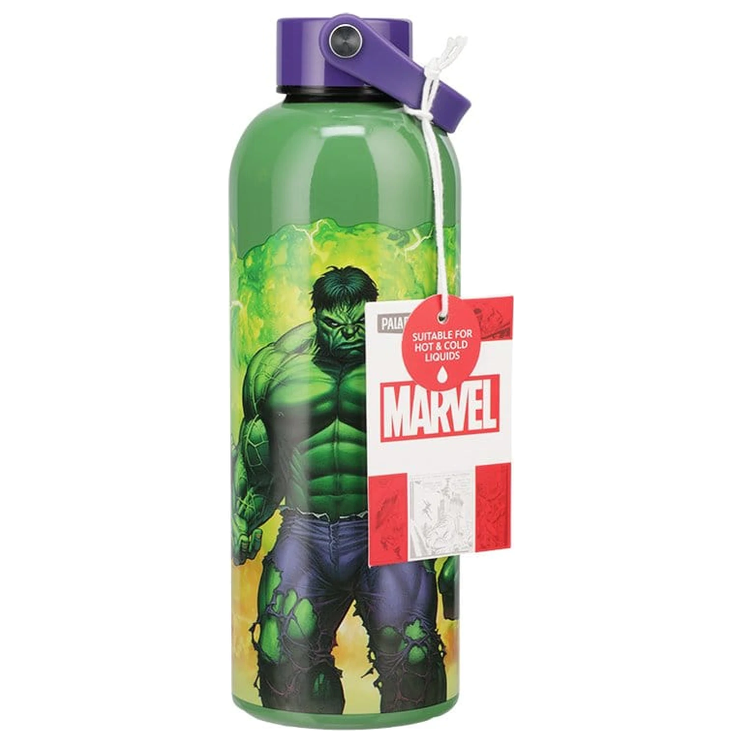 Marvel Universe Metall-Trinkflasche Hulk mit Trageschlaufe Produktfoto