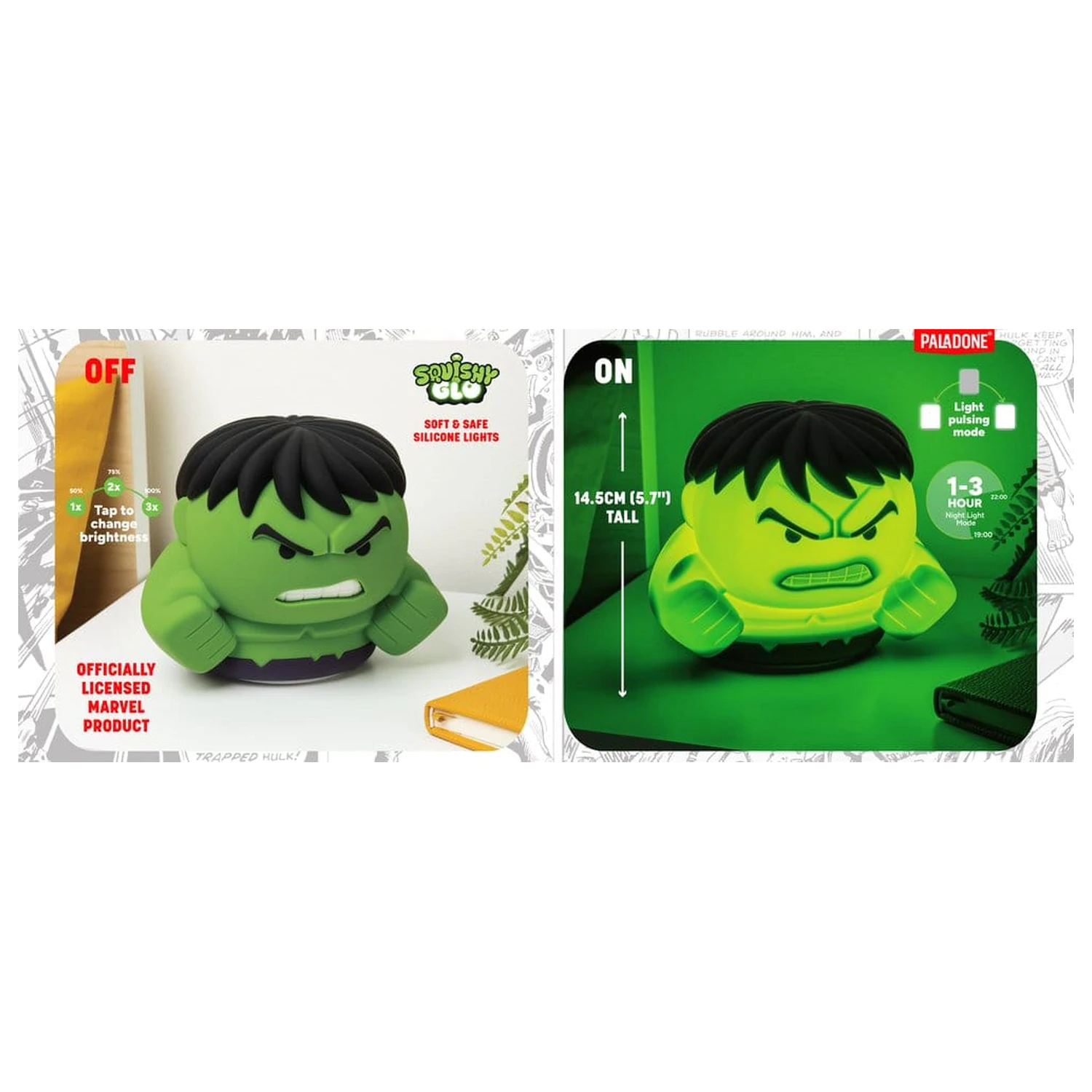 Marvel Universe SquishyGlo Silikon Figur Light Hulk 15 cm Produktfoto