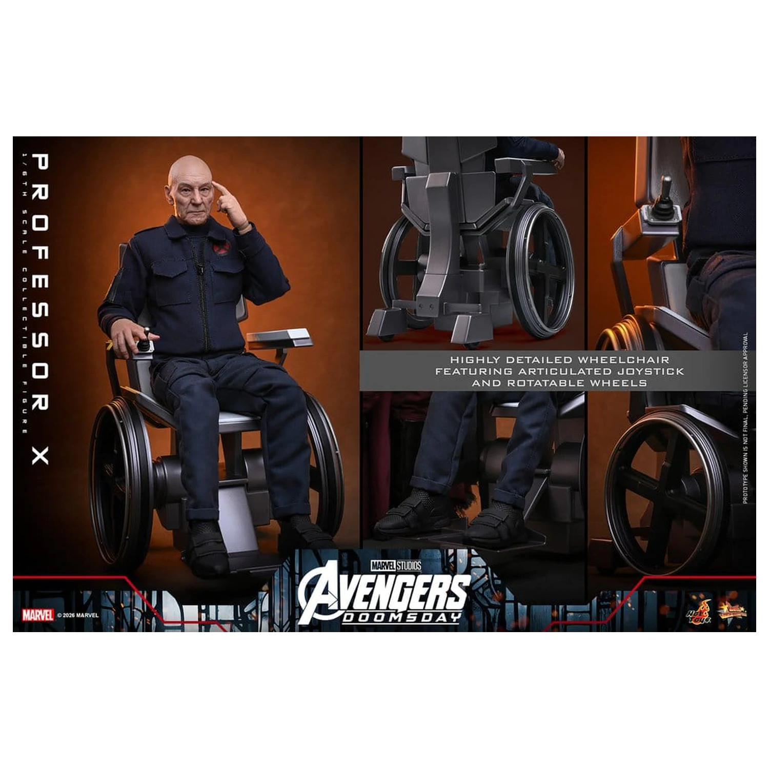 Marvel X-Men Action-Figur 1/6 Professor X 25 cm Produktfoto