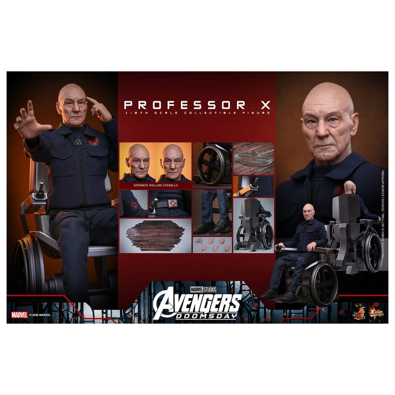 Marvel X-Men Action-Figur 1/6 Professor X 25 cm Produktfoto