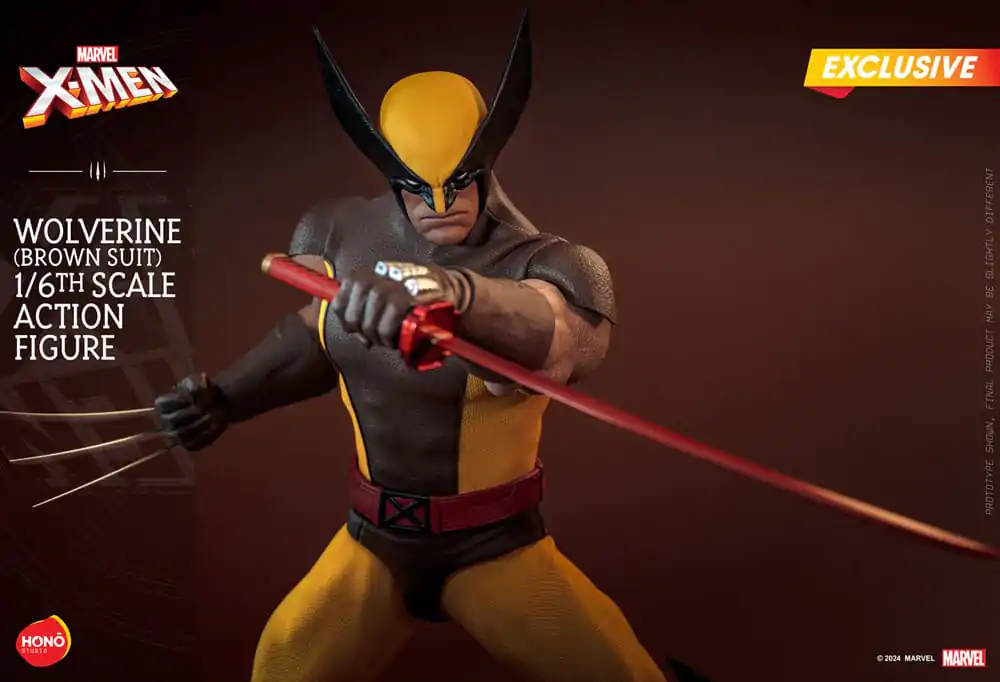 Marvel X-Men Actionfigur 1/6 Wolverine (Brown Suit) Exclusive 28 cm Produktfoto