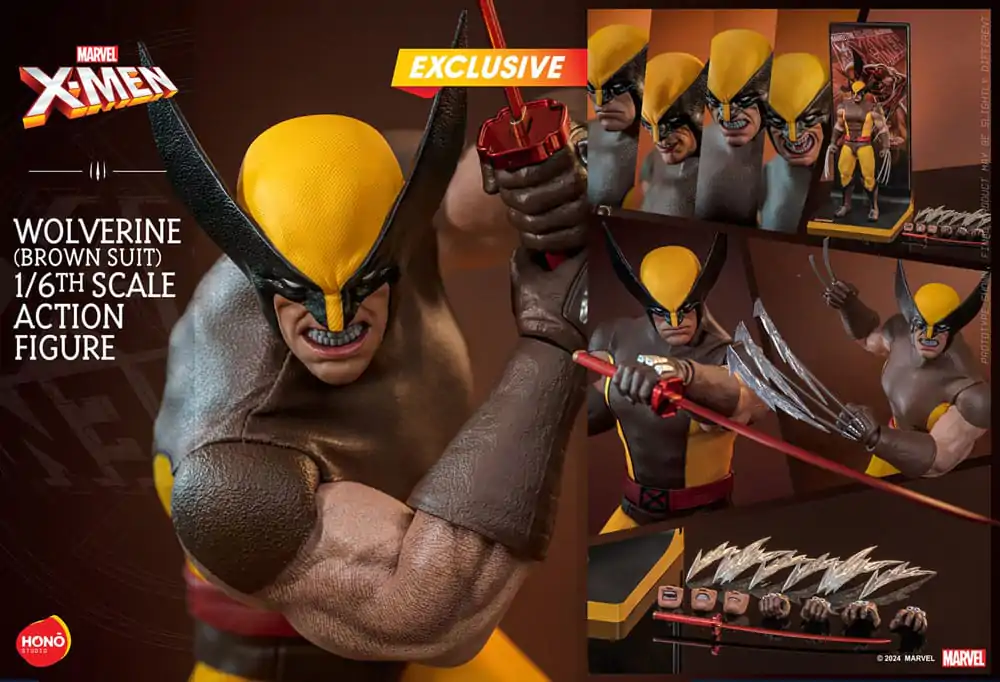 Marvel X-Men Actionfigur 1/6 Wolverine (Brown Suit) Exclusive 28 cm Produktfoto
