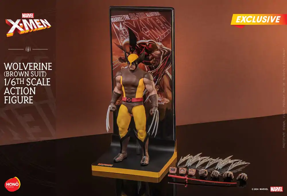 Marvel X-Men Actionfigur 1/6 Wolverine (Brown Suit) Exclusive 28 cm Produktfoto