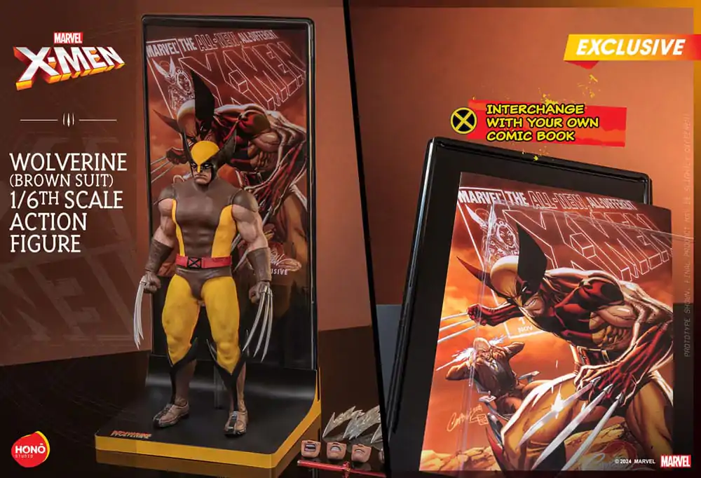 Marvel X-Men Actionfigur 1/6 Wolverine (Brown Suit) Exclusive 28 cm Produktfoto