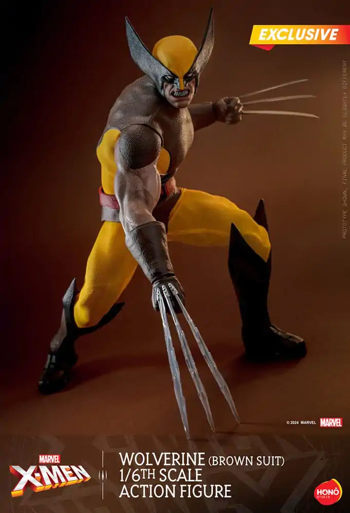 Marvel X-Men Actionfigur 1/6 Wolverine (Brown Suit) Exclusive 28 cm Produktfoto