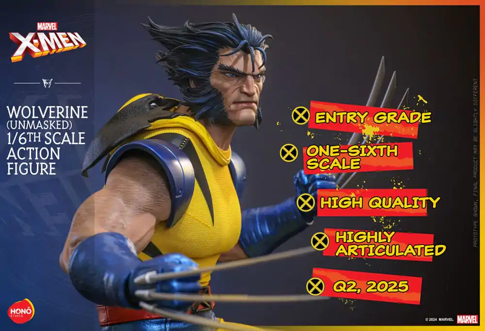 Marvel X-Men Actionfigur 1/6 Wolverine (Unmasked) 28 cm termékfotó