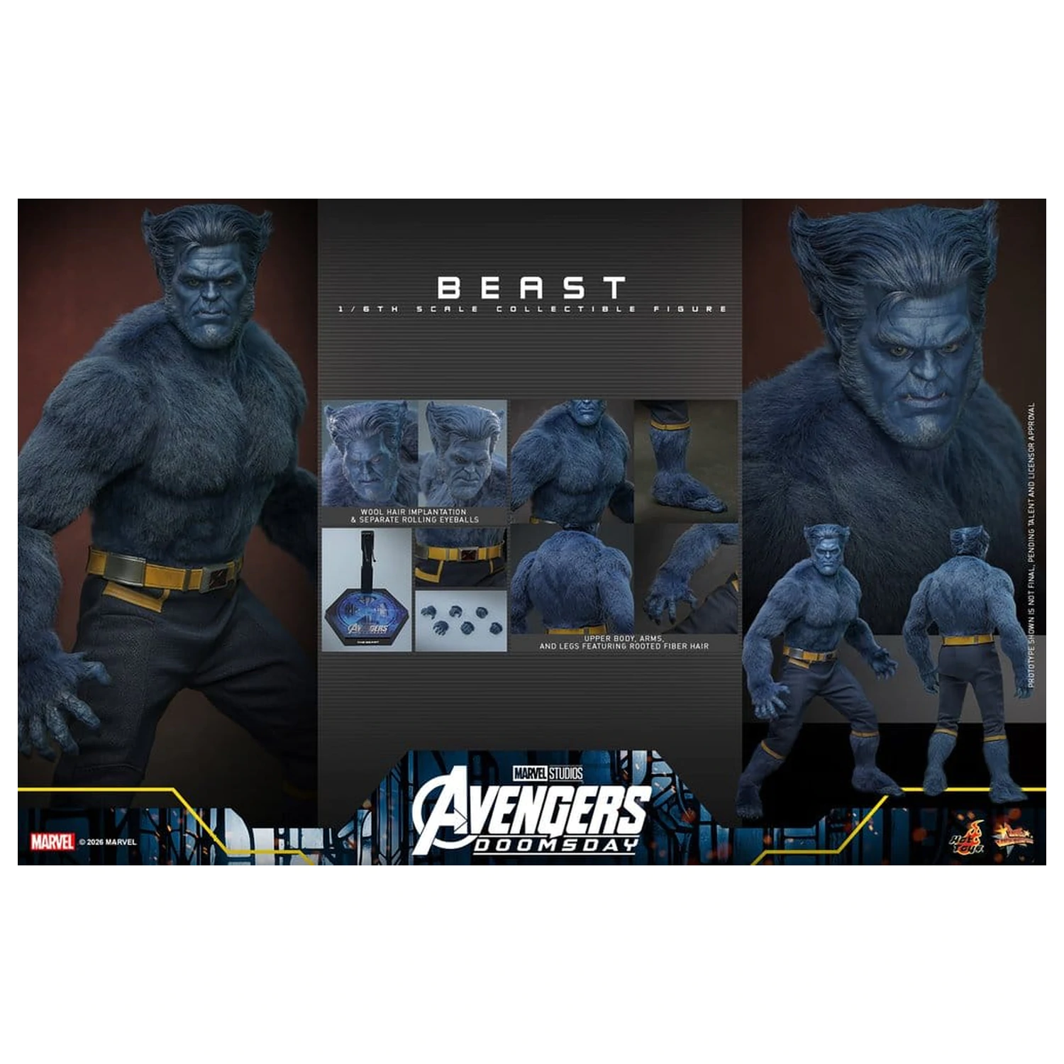 Marvel X-Men Movie Masterpiece Actionfigur 1/6 Beast (Collector Edition) 33 Zentimeter Produktfoto