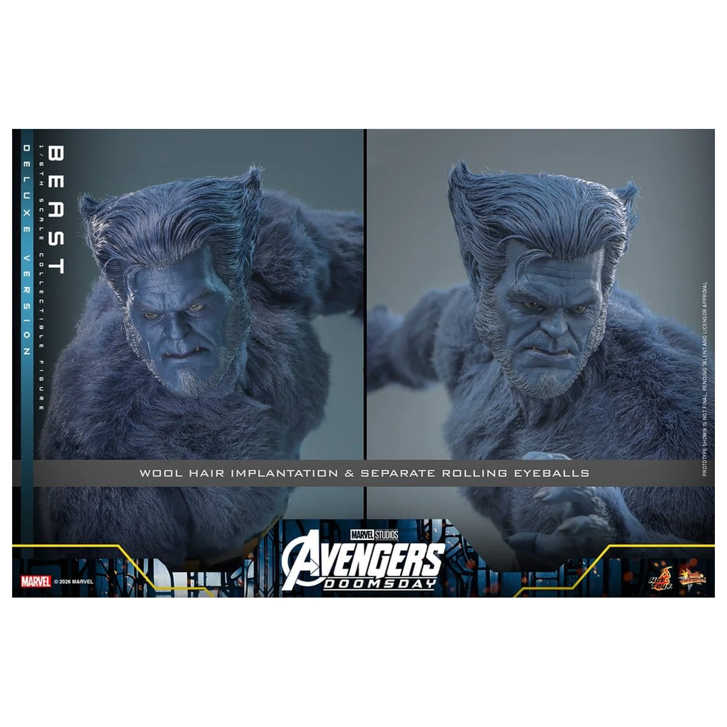 Marvel X-Men Movie Masterpiece Actionfigur 1/6 Beast (Deluxe Version) 33 Zentimeter Produktfoto