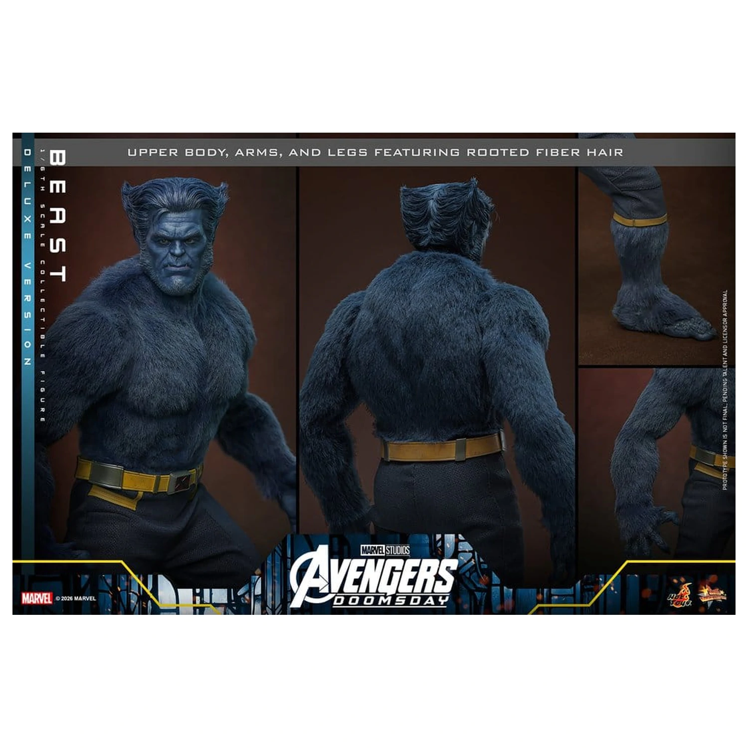 Marvel X-Men Movie Masterpiece Actionfigur 1/6 Beast (Deluxe Version) 33 Zentimeter Produktfoto