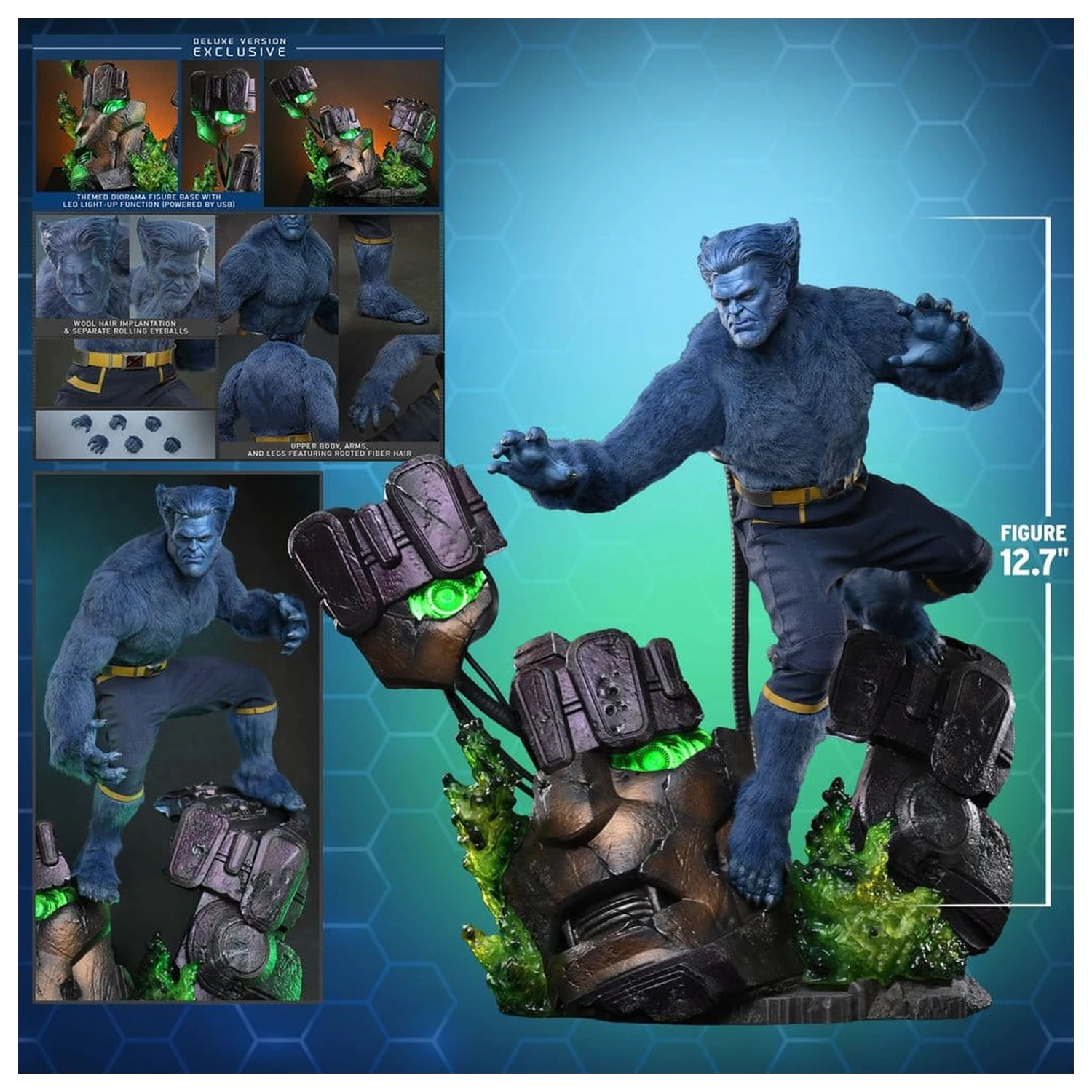 Marvel X-Men Movie Masterpiece Actionfigur 1/6 Beast (Deluxe Version) 33 Zentimeter Produktfoto