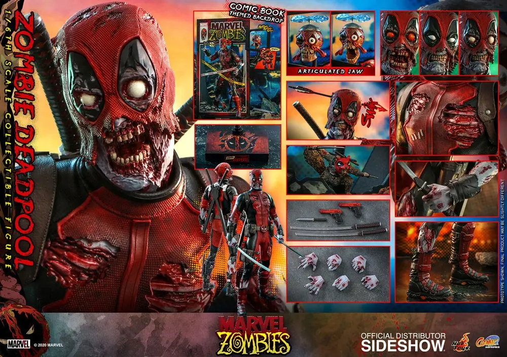 Marvel Zombies Comic Masterpiece Actionfigur 1/6 Zombie Deadpool 31 cm termékfotó