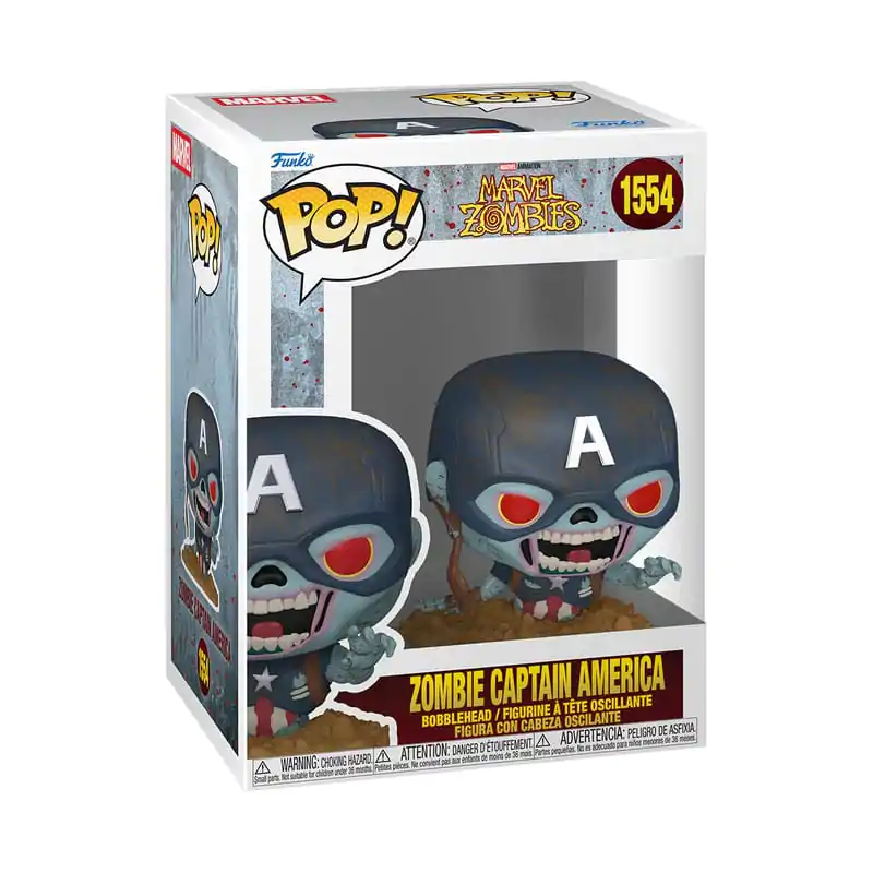 Marvel Zombies Funko POP! Marvel Vinyl Figur Captain America 9 cm Produktfoto