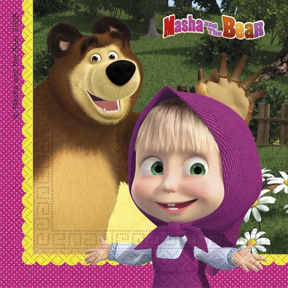 Masha and the Bear Servietten 20 Stück Produktfoto