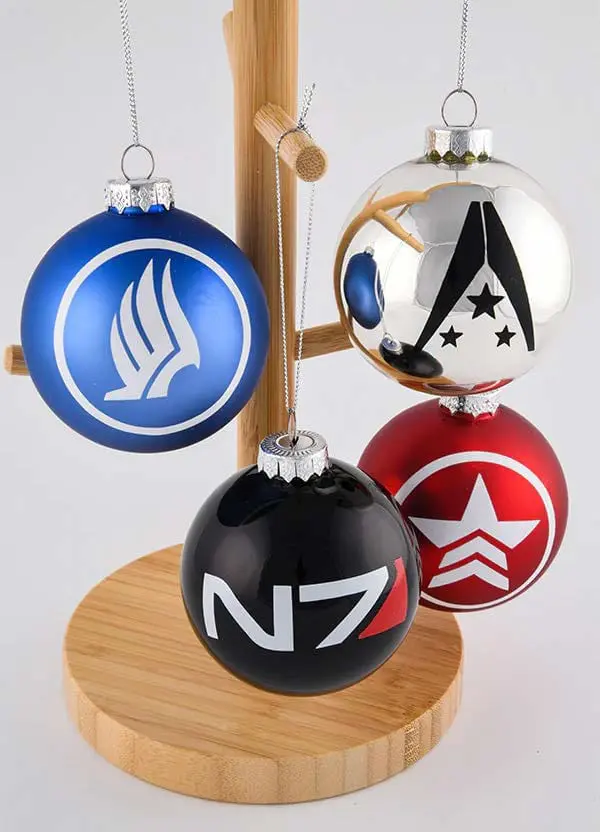 Mass Effect Christbaumanhänger Glass Ball Ornament Set 12 cm Produktfoto