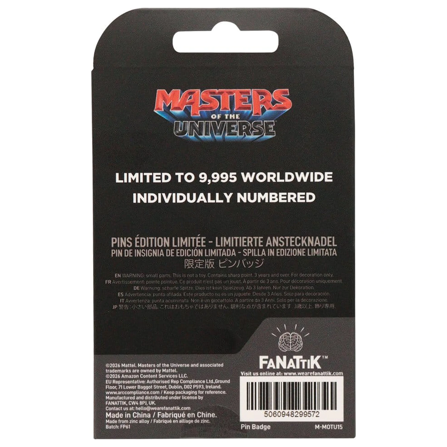 Masters of the Universe 2026 Anstecker He-Man Limitierte Auflage Produktfoto
