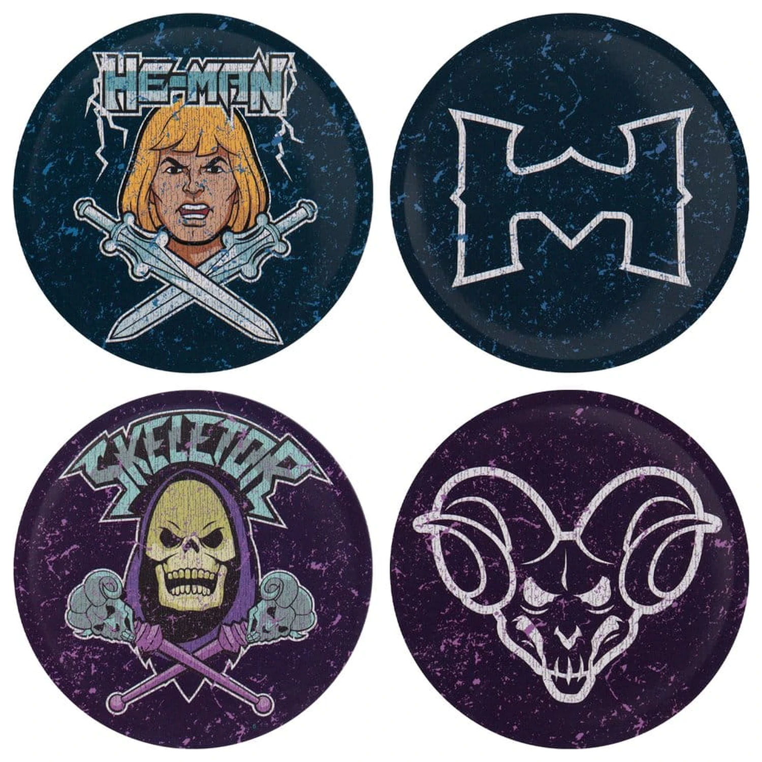 Masters of the Universe Untersetzer 4er-Pack bedrucktes Metall Produktfoto