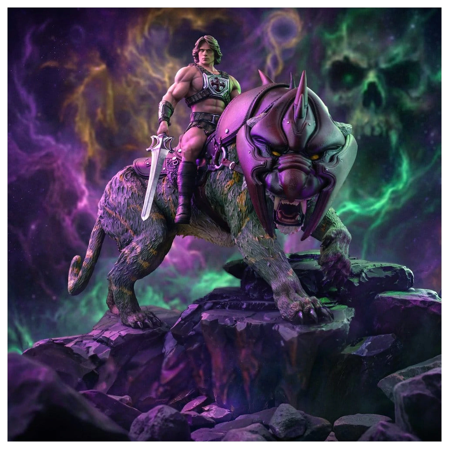Masters of the Universe Art Maßstab Statue 1/10 He-Man and Battle Cat 33 cm Produktfoto
