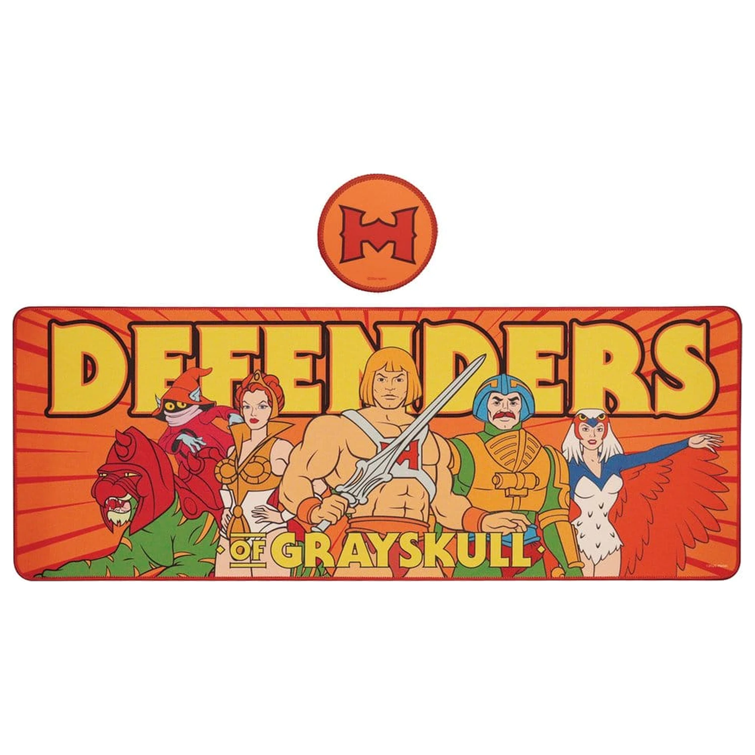 Masters of the Universe Schreibtischunterlage und Untersetzer Set Heroes Produktfoto