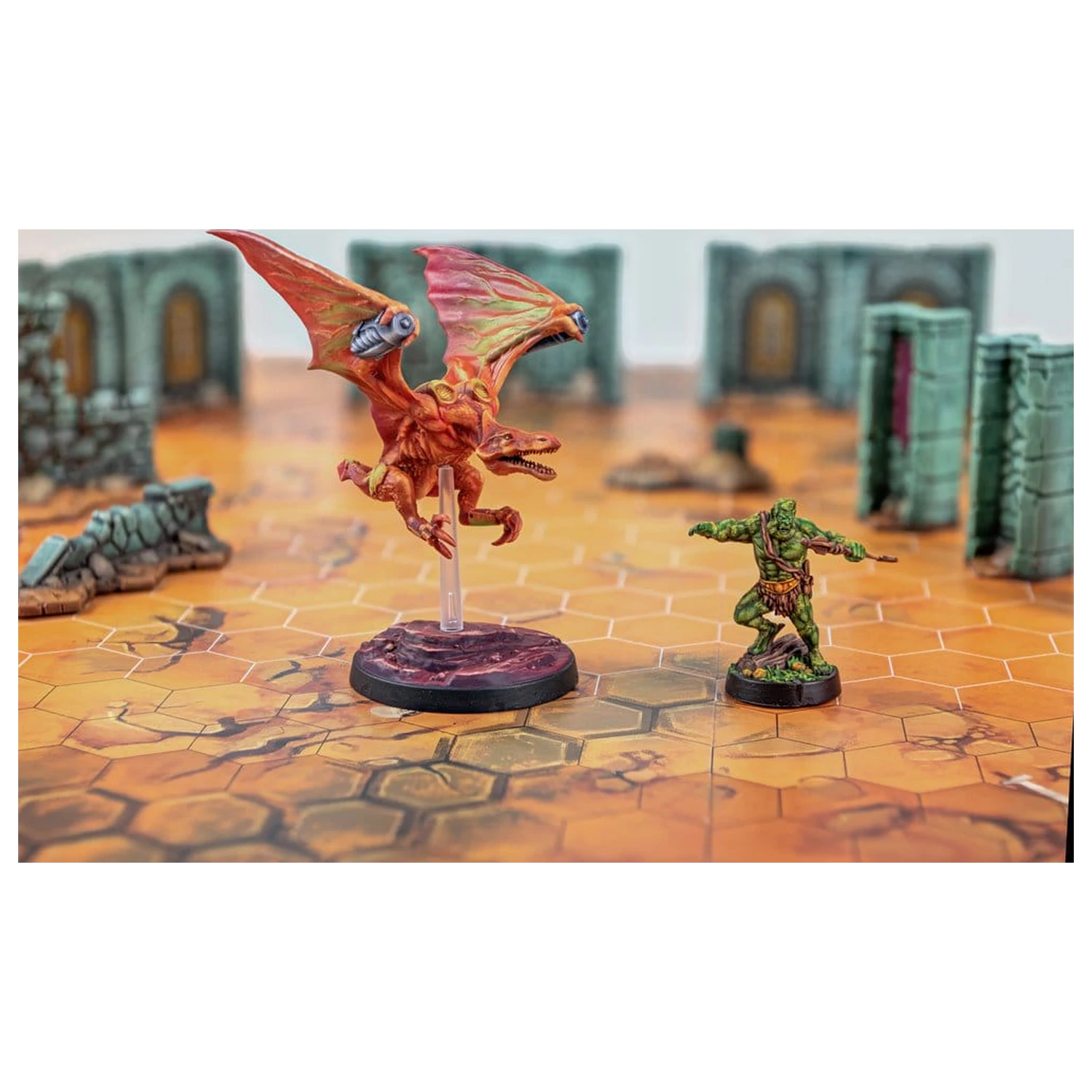 Masters of the Universe: Battleground Miniatures Spiel Welle 11: Preternian Heroes (Moss Man / Turbodactyl) *English Version* Produktfoto