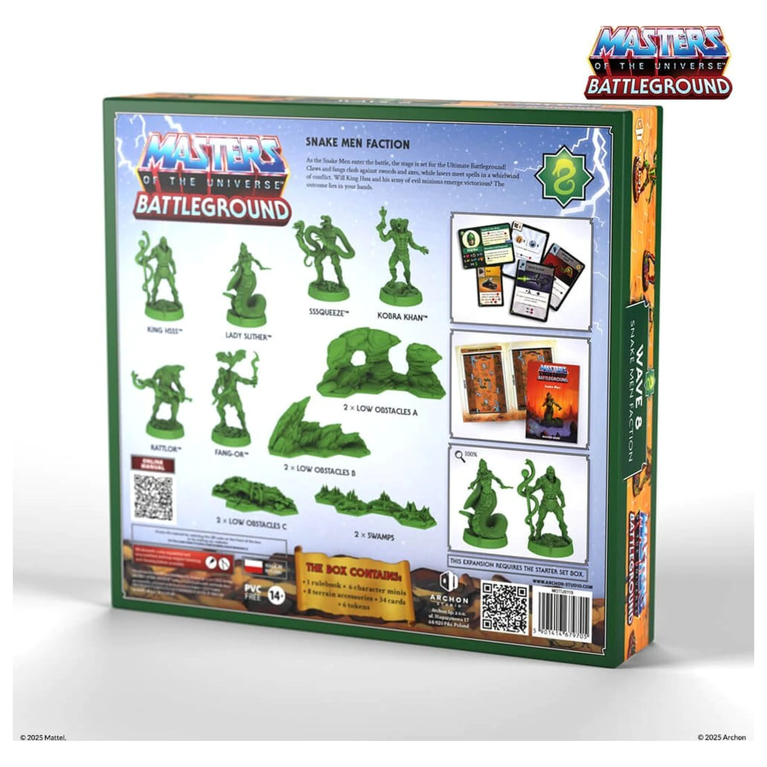 Masters of the Universe: Battleground Miniaturen Spiel Welle 8: Snake Men Faction *deutsche Version* Produktfoto