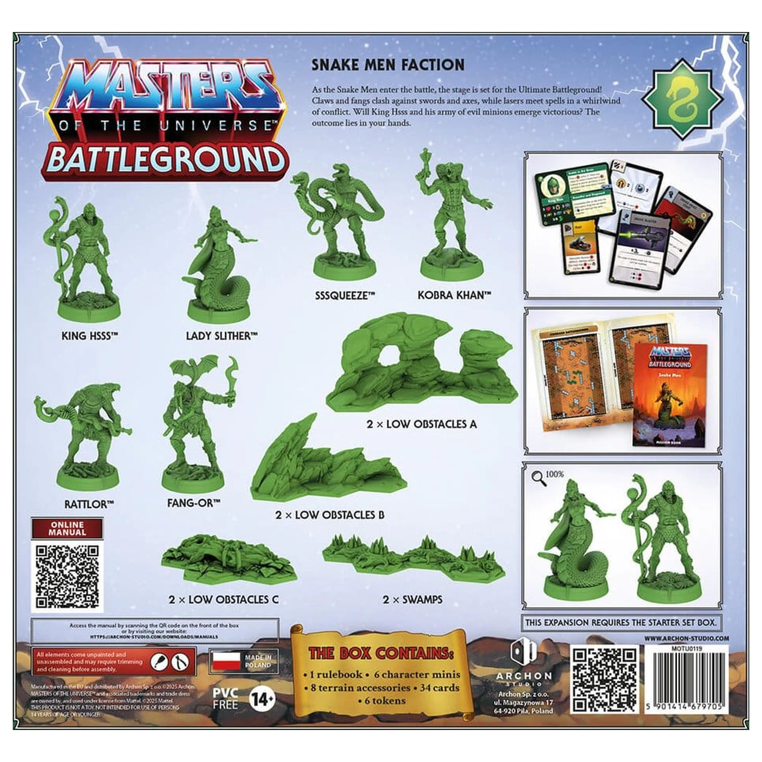 Masters of the Universe: Battleground Miniaturen Spiel Welle 8: Snake Men Faction *deutsche Version* Produktfoto