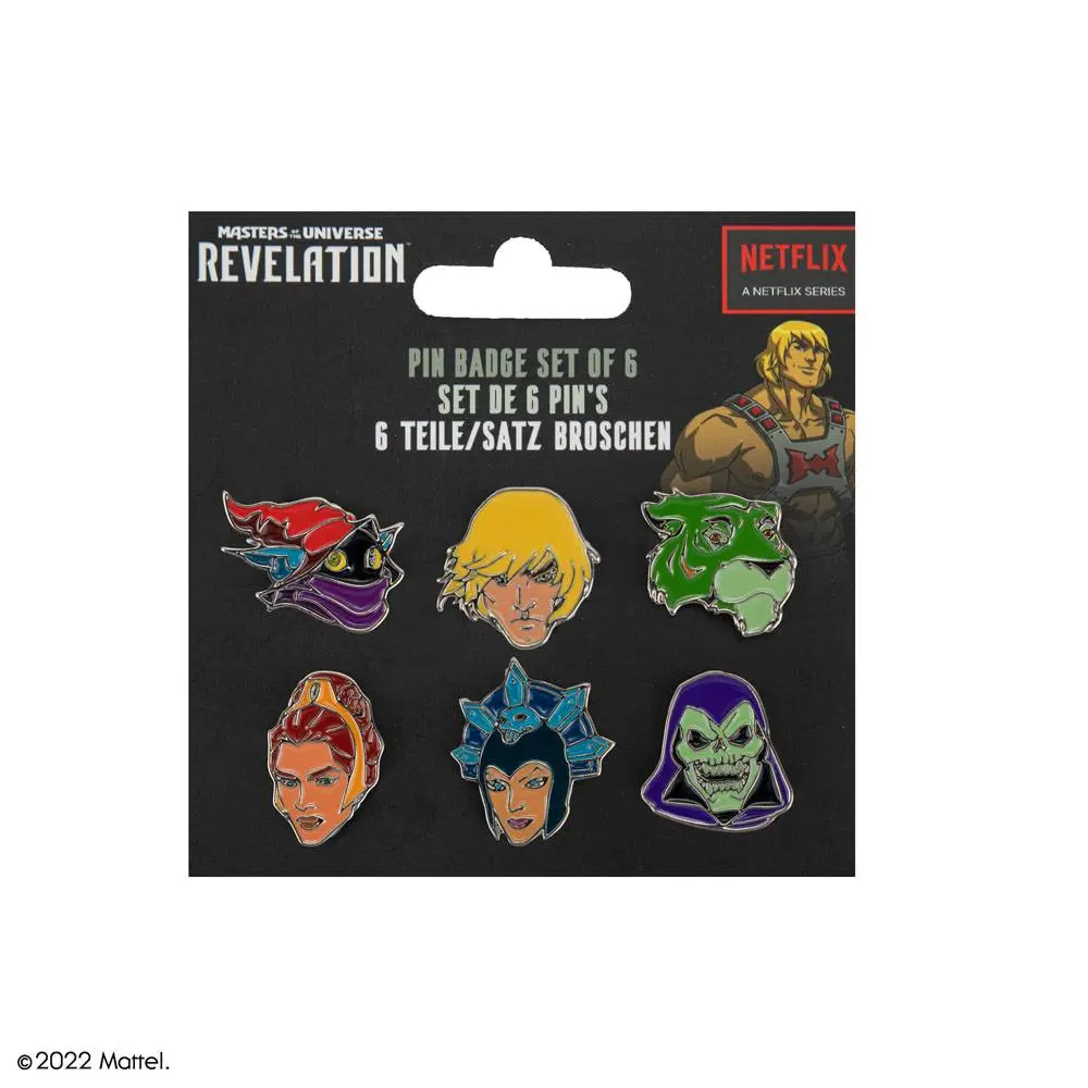 Masters of the Universe Ansteck-Buttons 6er-Pack Characters Produktfoto