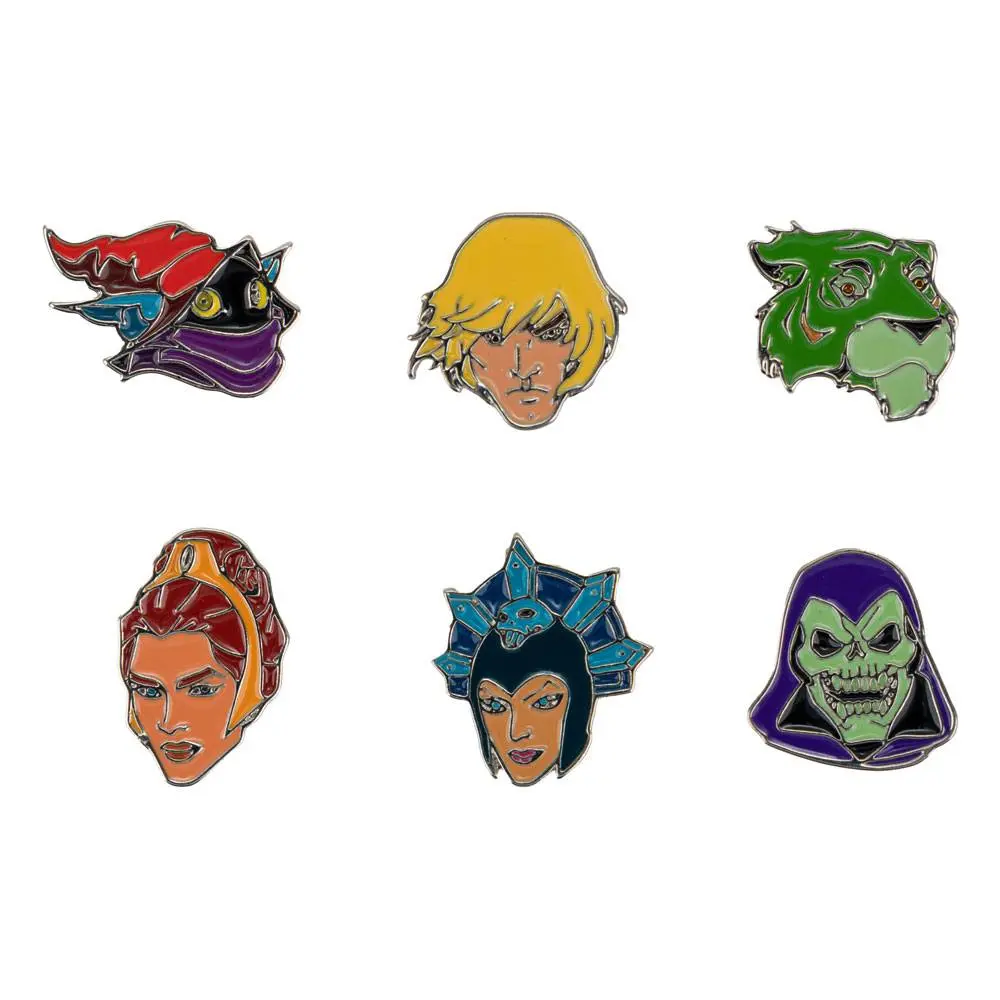 Masters of the Universe Ansteck-Buttons 6er-Pack Characters Produktfoto