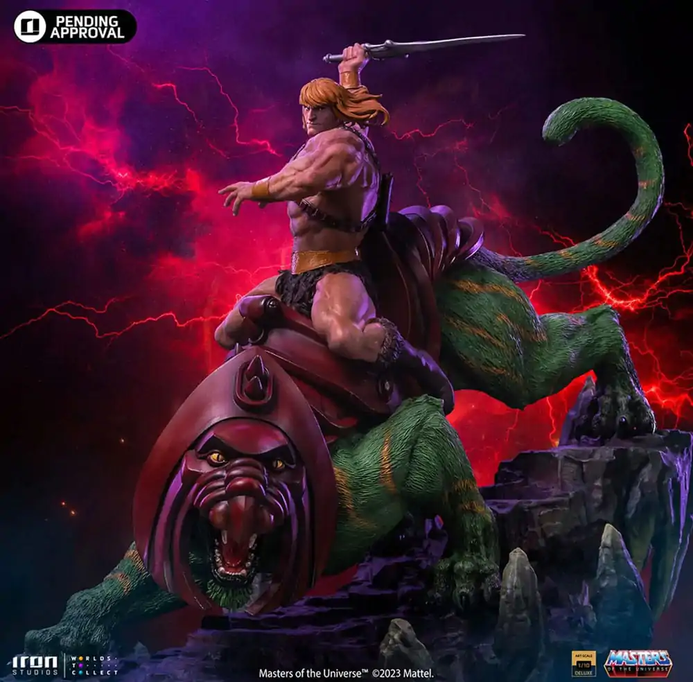 Masters of the Universe Deluxe Art Scale Statue 1/10 He-man and Battle Cat 31 cm termékfotó