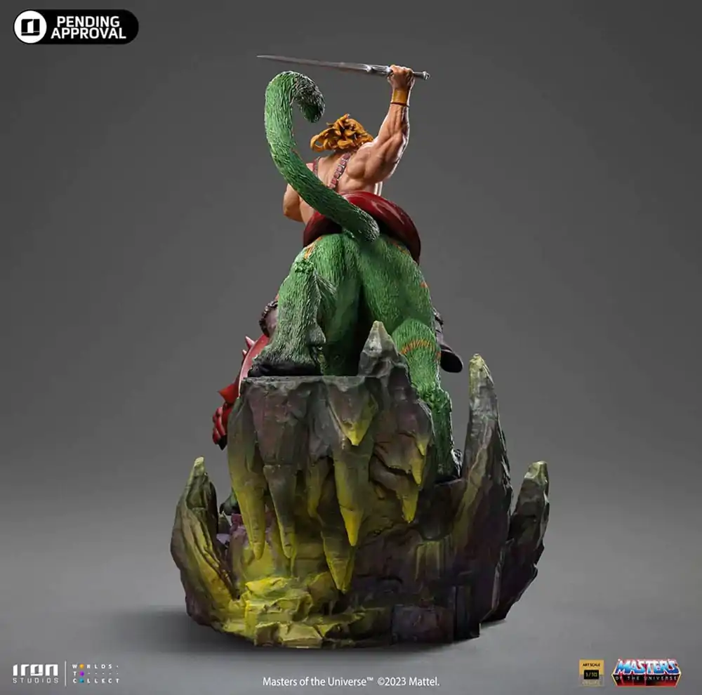 Masters of the Universe Deluxe Art Scale Statue 1/10 He-man and Battle Cat 31 cm termékfotó