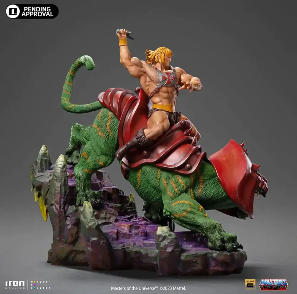 Masters of the Universe Deluxe Art Scale Statue 1/10 He-man and Battle Cat 31 cm termékfotó