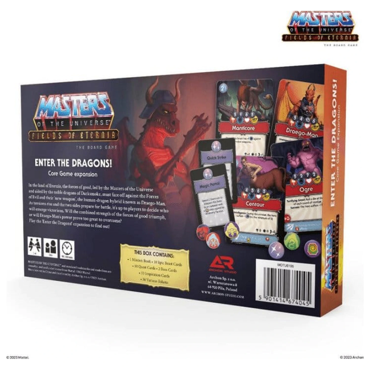 Masters of the Universe Brettspiel Erweiterung Fields of Eternia - Enter the Dragons! English Version Produktfoto
