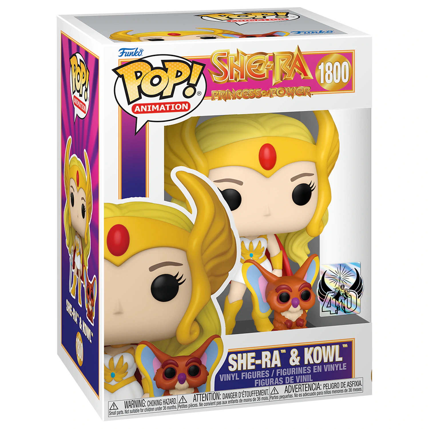 Masters of the Universe Funko POP! & Buddy Vinyl Figur She-Ra w/Kowl 9 cm Produktfoto