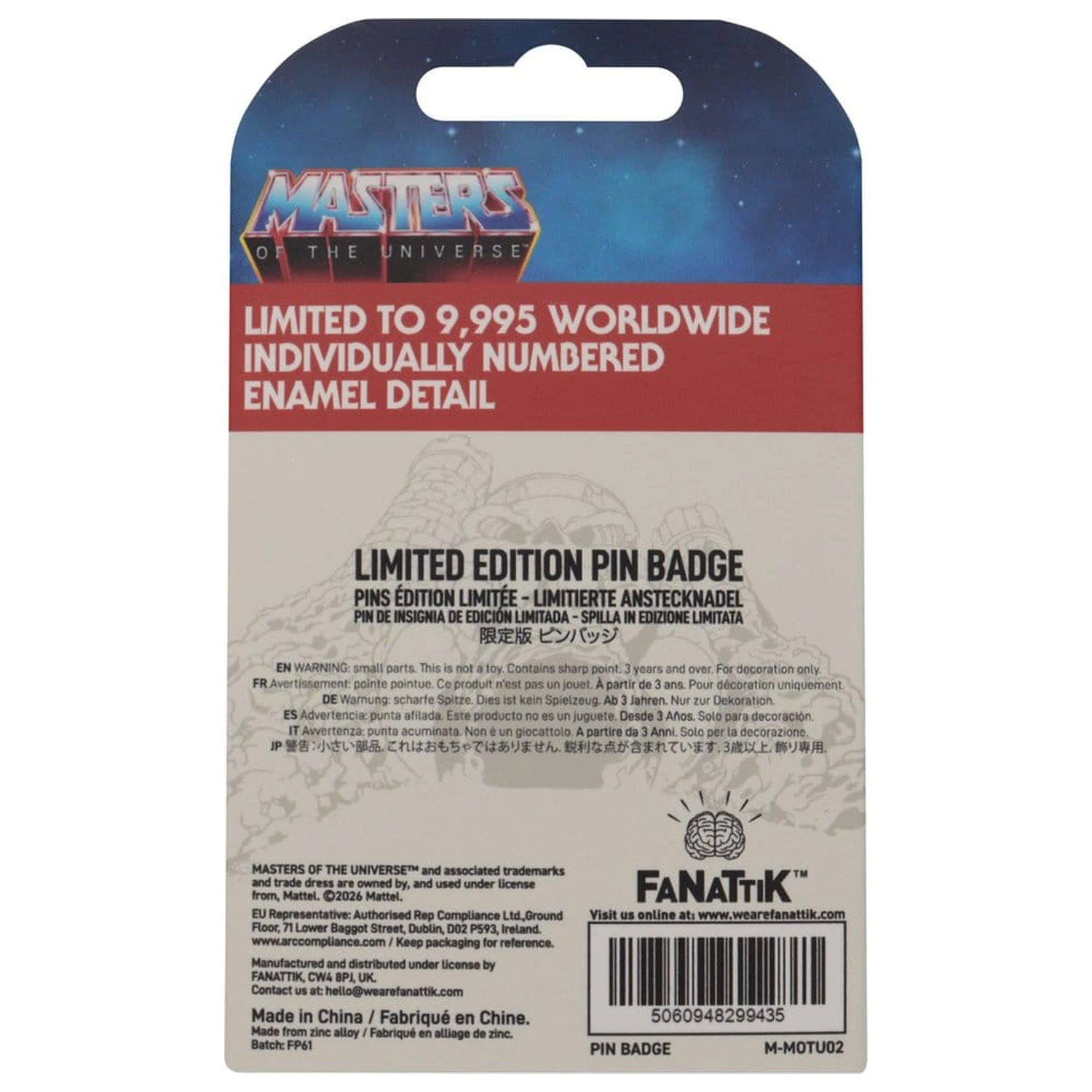 Masters of the Universe Pin-Abzeichen Skeletor Limited Edition Produktfoto