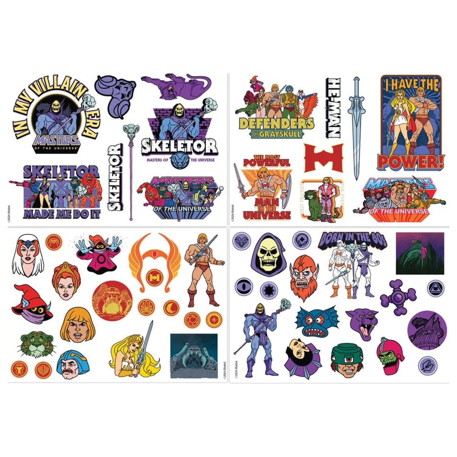 Masters of the Universe Tech Aufkleber Pack Produktfoto