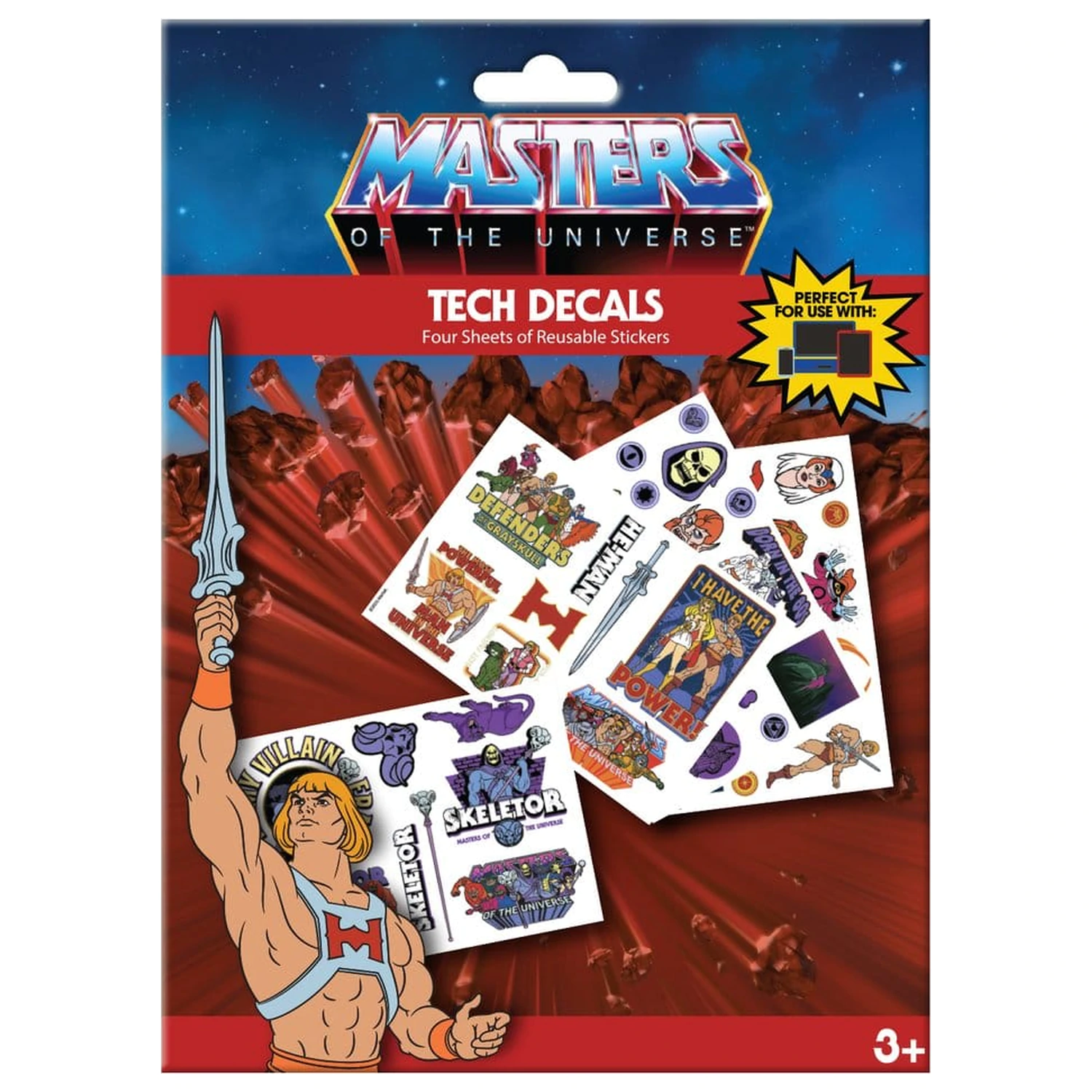 Masters of the Universe Tech Aufkleber Pack Produktfoto