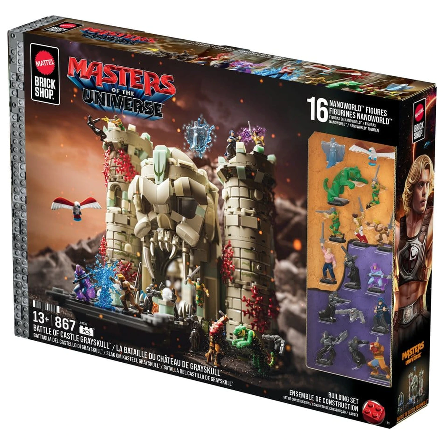 Masters of the Universe Mattel Brick Shop Konstruktions-Set Castle Grayskull Produktfoto