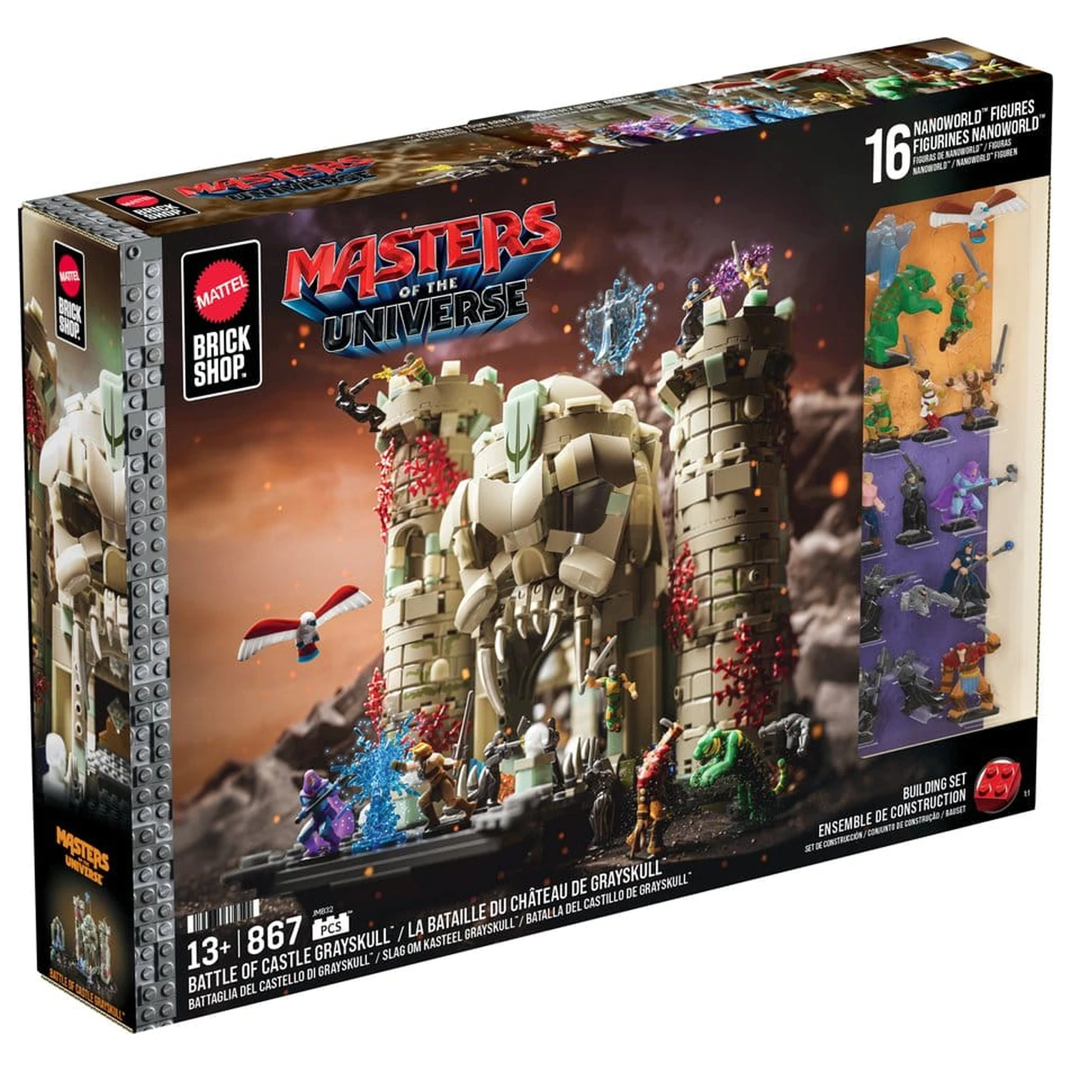 Masters of the Universe Mattel Brick Shop Konstruktions-Set Castle Grayskull Produktfoto
