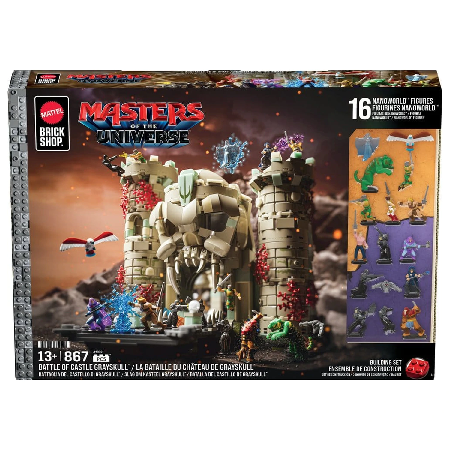 Masters of the Universe Mattel Brick Shop Konstruktions-Set Castle Grayskull Produktfoto