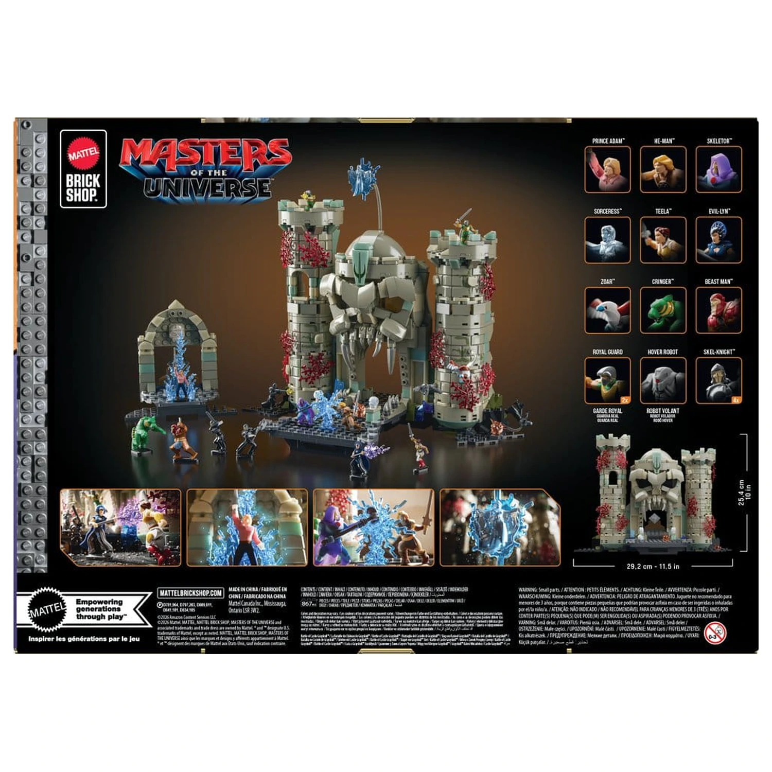 Masters of the Universe Mattel Brick Shop Konstruktions-Set Castle Grayskull Produktfoto